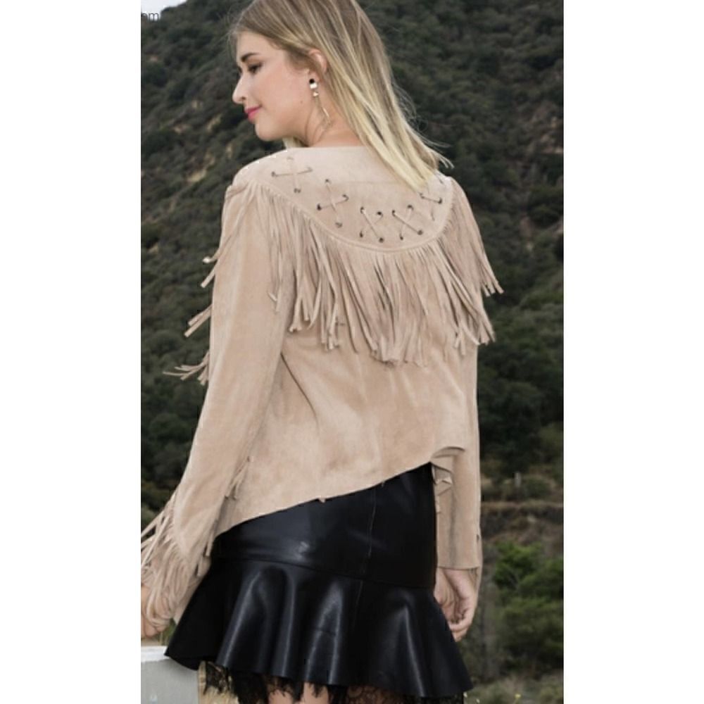 Vocal Suede Stone Jacket Size L NWT